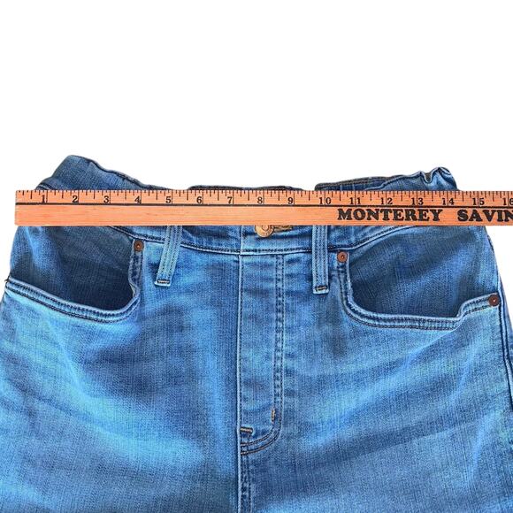 NWT Madewell Pull-On Jeans in Keefe Wash size 26 baggie wide leg taper mom - Picture 10 of 11